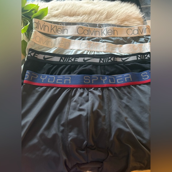 Calvin Klein and Spyder Boxer Briefs in Black, Blue, and White (bundle 4) - Picture 2 of 6